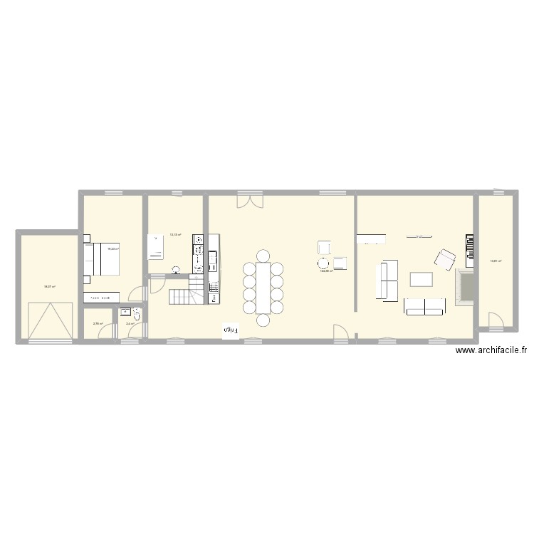 MAC 1. Plan de 7 pièces et 194 m2