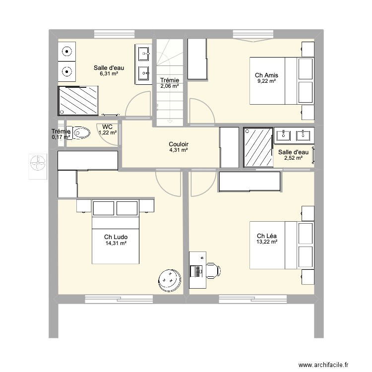 Maison Projet 20. Plan de 15 pièces et 108 m2