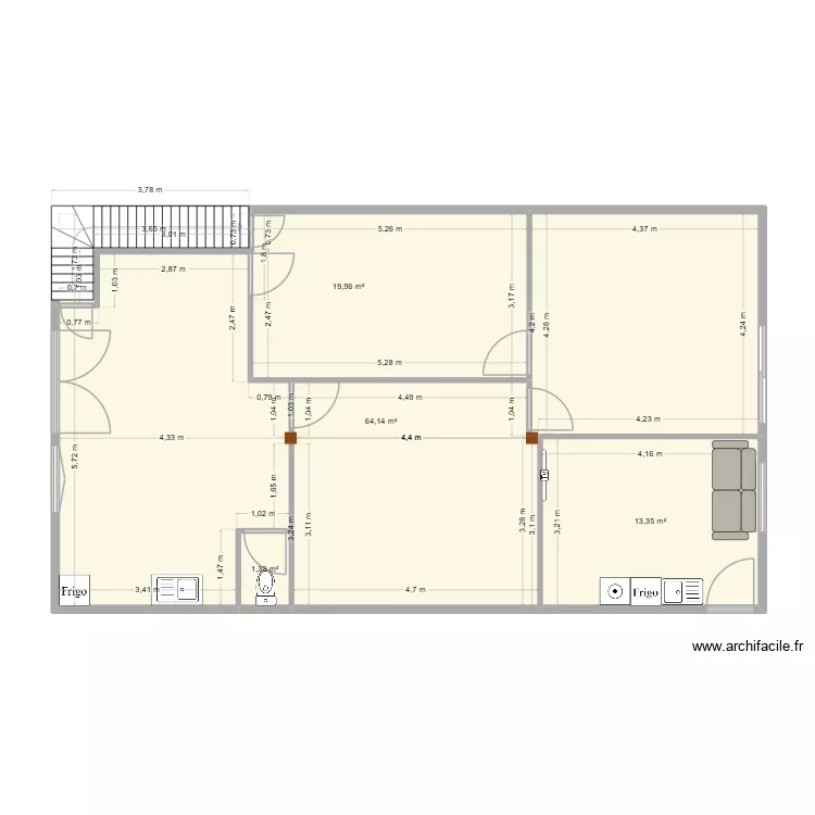 Bureau amenagement 19/07/26. Plan de 4 et 99 m² Bureau amenagement 19/07/26. Plan de 4 et 99 m²