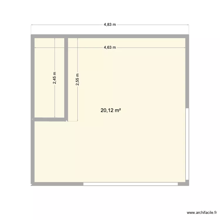 magazin. Plan de 1 et 20 m² magazin. Plan de 1 et 20 m²