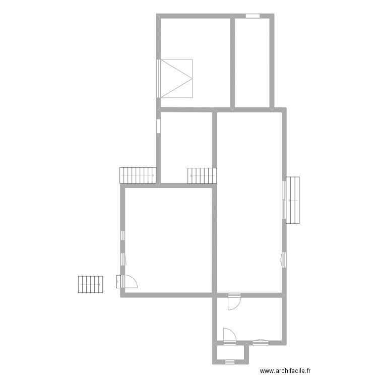 FOUCRET. Plan de 5 pièces et 108 m2