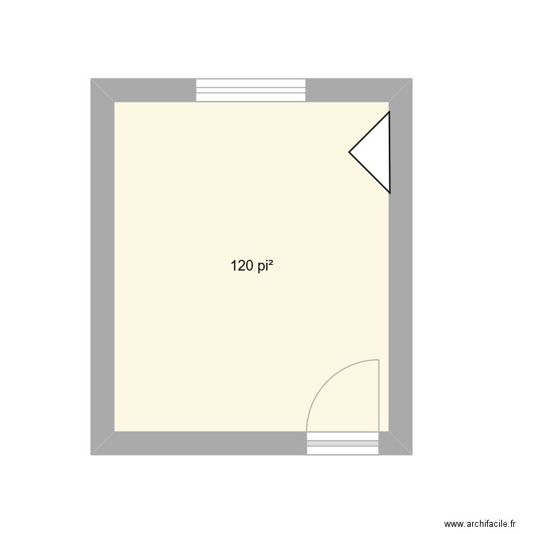 RR404. Plan de 1 pièce et 11 m2