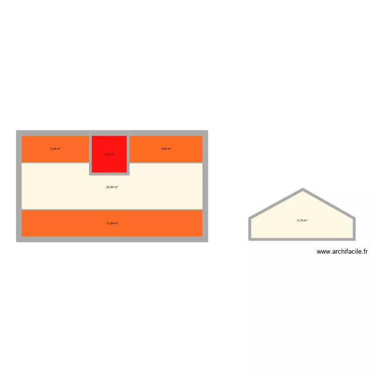 outrey. Plan de 10  et 164 m²