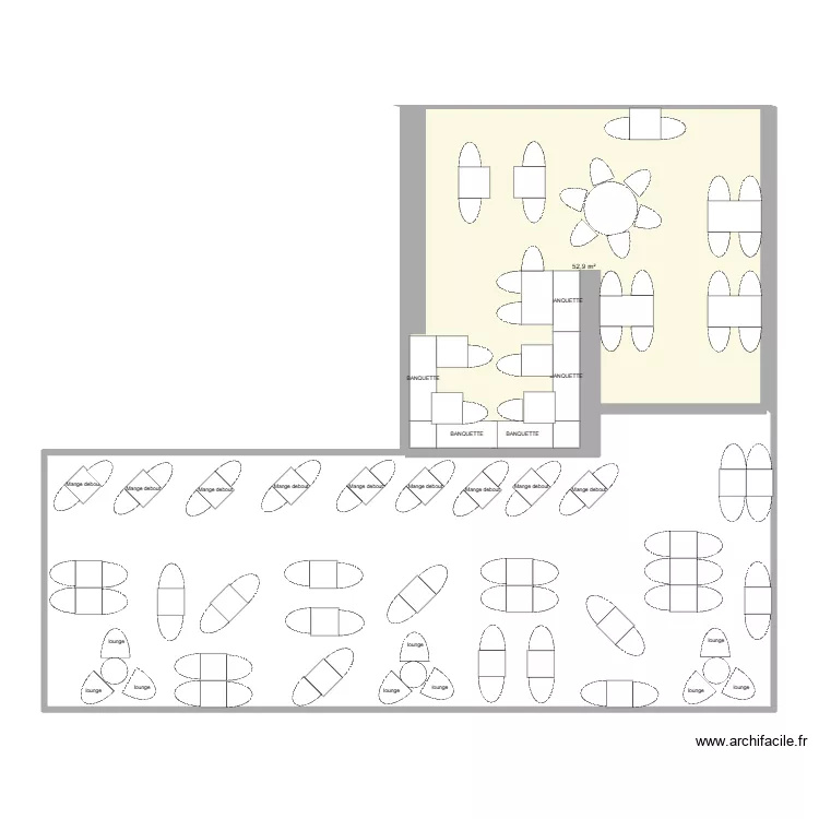uzes. Plan de 1 Pièce et 53 m²