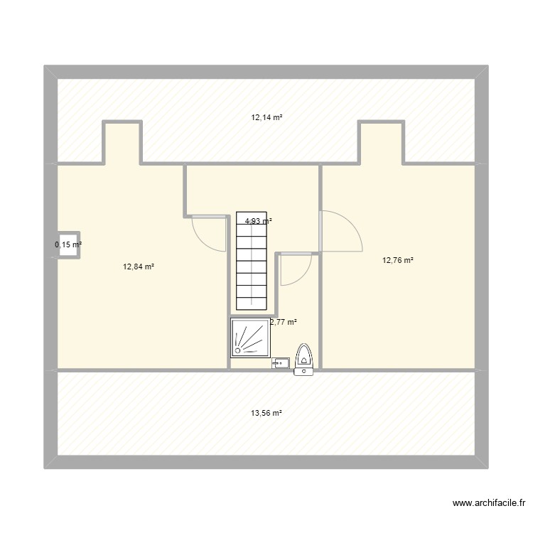 sdb etage. Plan de 0 pièce et 0 m2