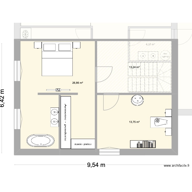 Goergen. Plan de 10 pièces et 193 m2