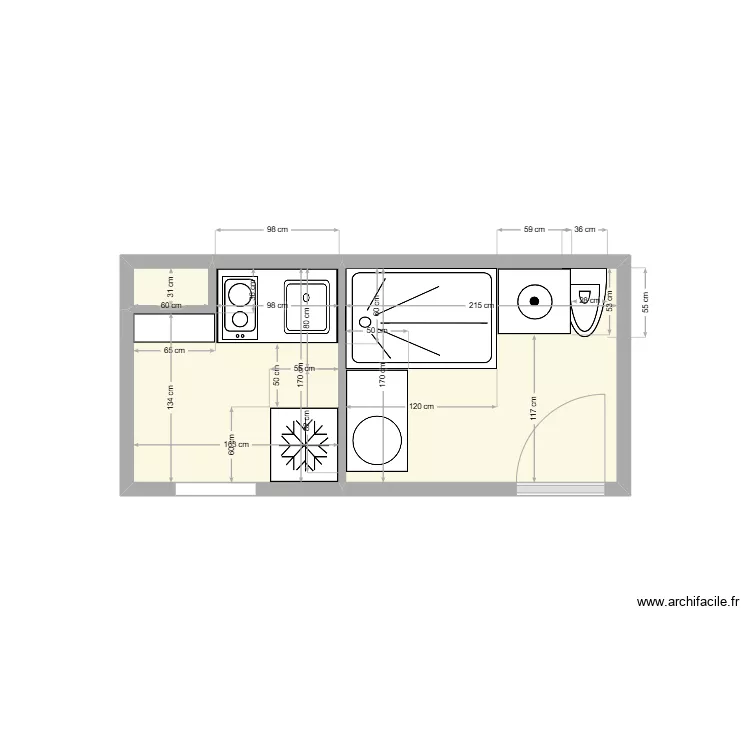 Cuisine/sdb 3. Plan de 
