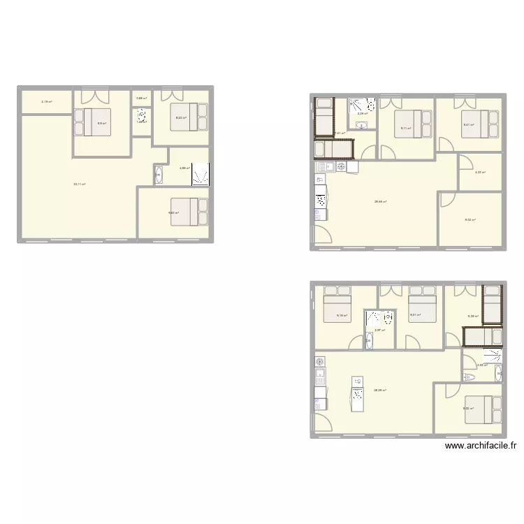 Petit Piquey. Plan de 22 et 214 m² Petit Piquey. Plan de 22 et 214 m²