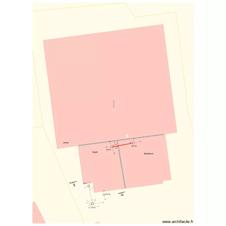 Longue 288-286 S04948. Plan de 