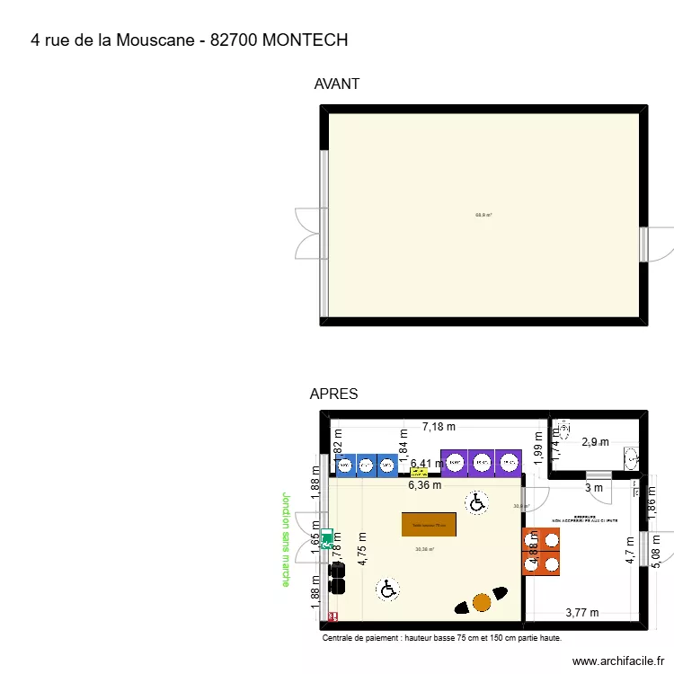 SAS LAVERIE DE MONTECH. Plan de 0 pièce et 0 m2