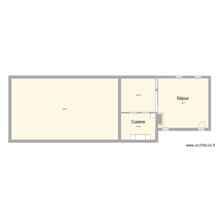 Maison Fontaine la Gaillarde. Plan de 4 pièces et 159 m2