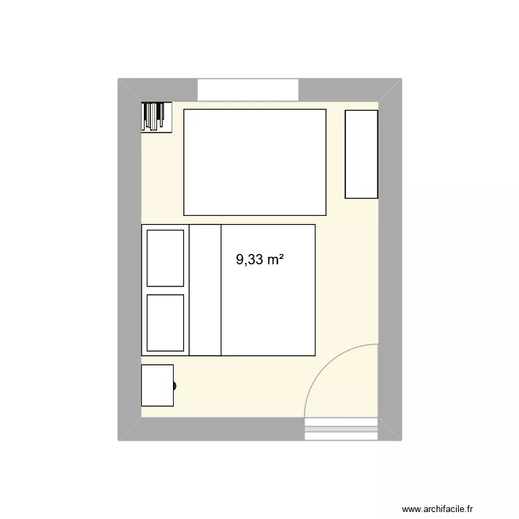 CHAMBRE AUBIGNY. Plan de 