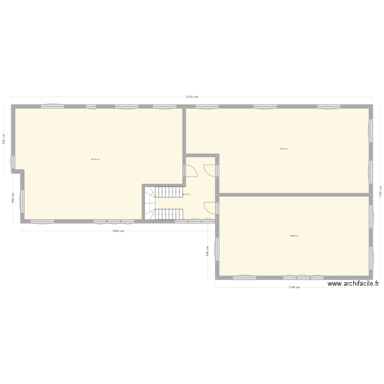 Vierge 1. Plan de 4 pièces et 270 m2