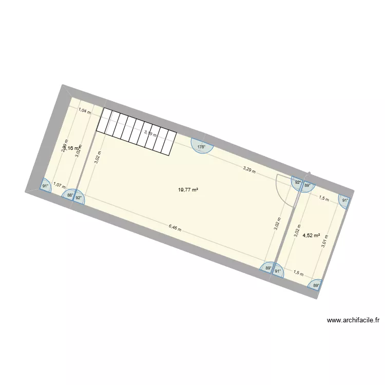 maison second &eacute;tage. Plan de 3  et 27 m²
