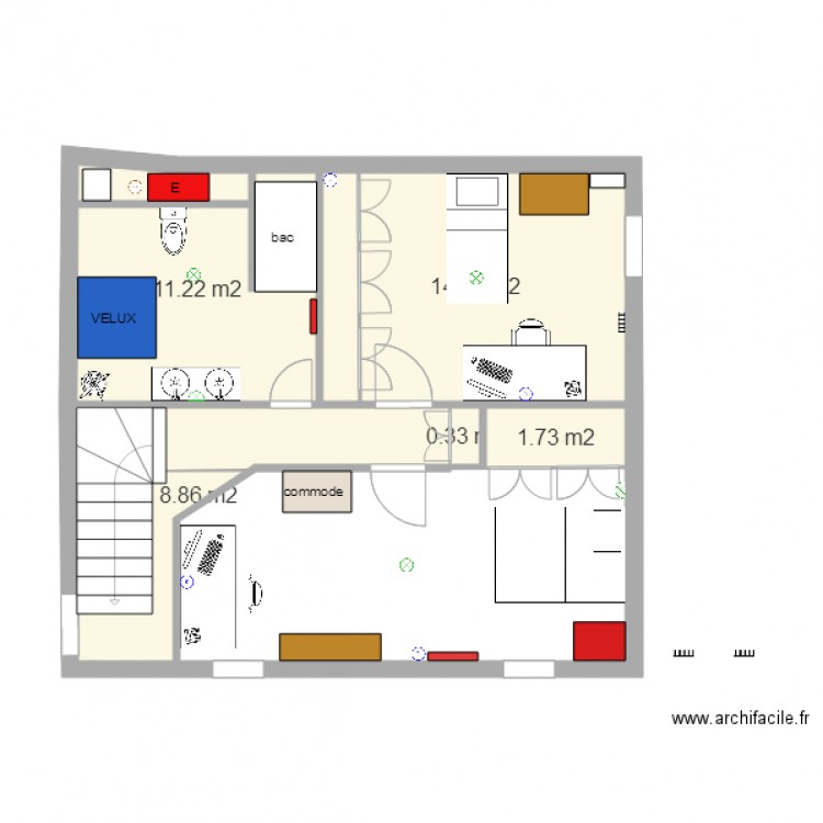 RDC 2EME. Plan de 0 pièce et 0 m2