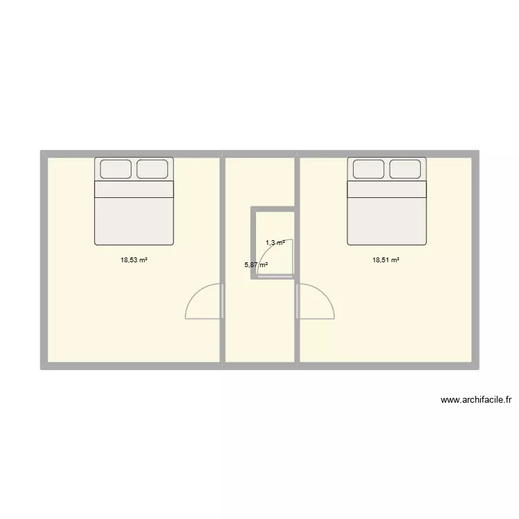 extension 5x10. Plan de 4 Pièces et 44 m² extension 5x10. Plan de 4 Pièces et 44 m²