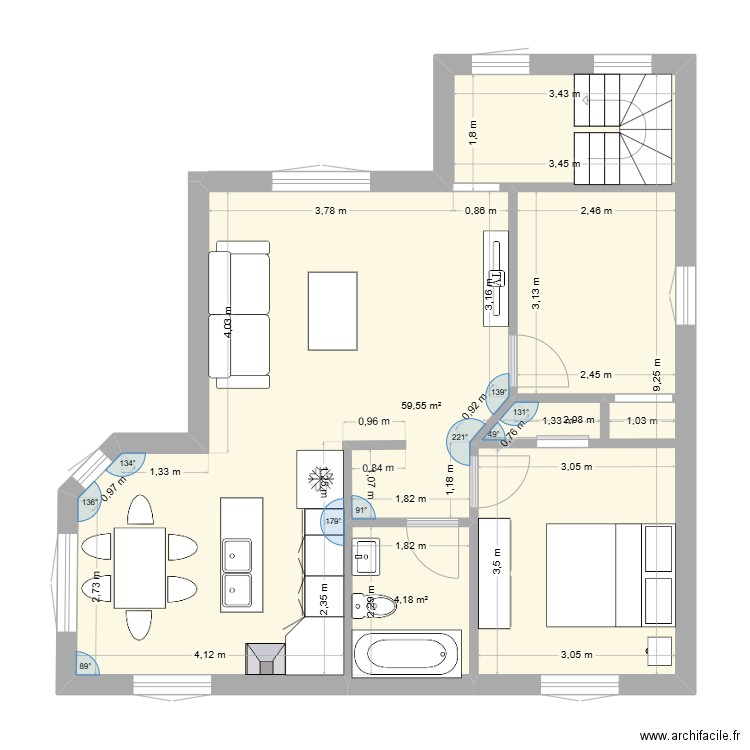Agrandissement haut. Plan de 0 pièce et 0 m2