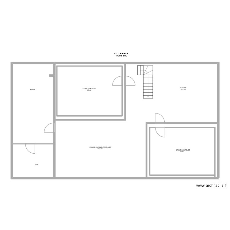 lb SSOL. Plan de 4 pièces et 73 m2