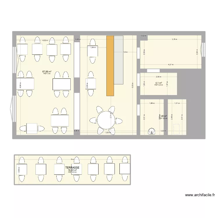 PETIT BEDON. Plan de 6 pièces et 100 m²