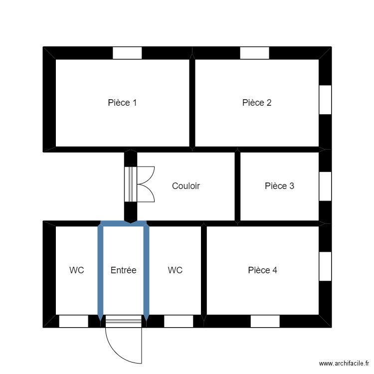 DOGHNI. Plan de 8 pièces et 24 m2