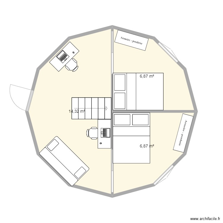 Yourte D6. Plan de 0 pièce et 0 m2