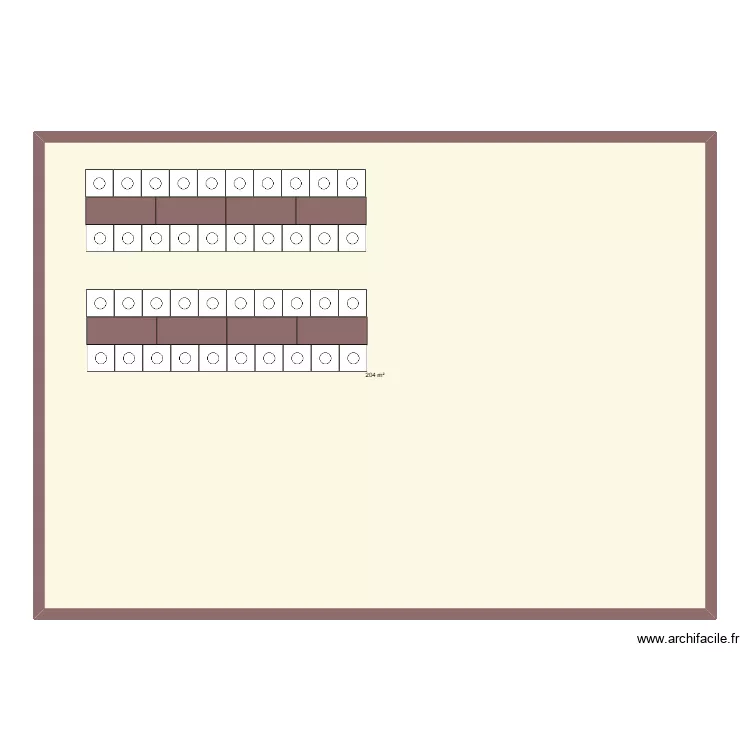 AAA. Plan de 1  et 204 m²
