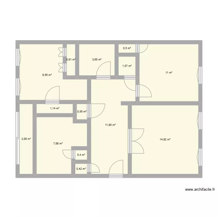 les mouettes. Plan de 14 Pièces et 67 m² les mouettes. Plan de 14 Pièces et 67 m²