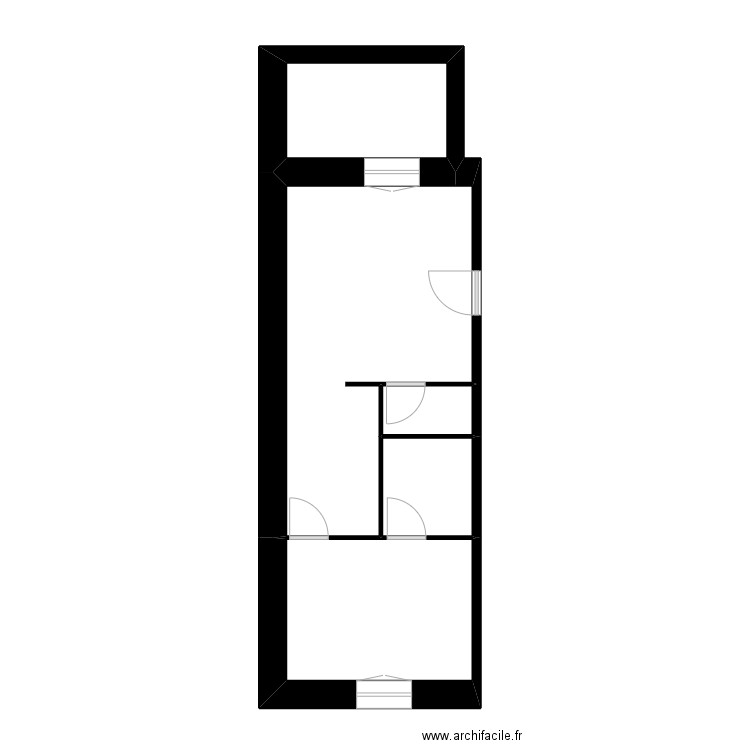 Kano. Plan de 5 pièces et 35 m2