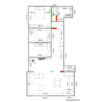 plan sdb agrandie, hall bureau