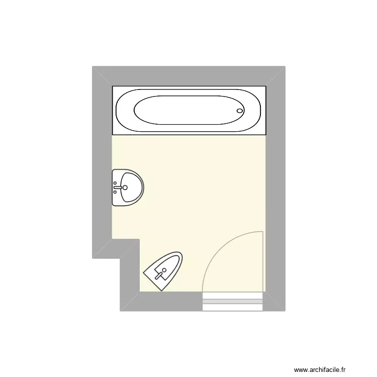 MODOLO &eacute;tat initial. Plan de 1  et 5 m²