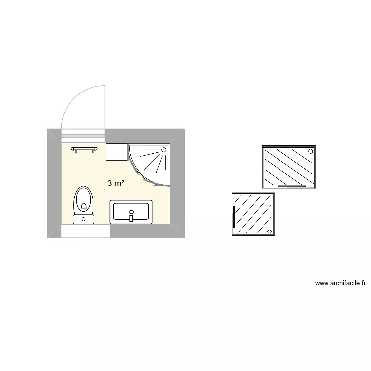 salle de bain 2. Plan de 