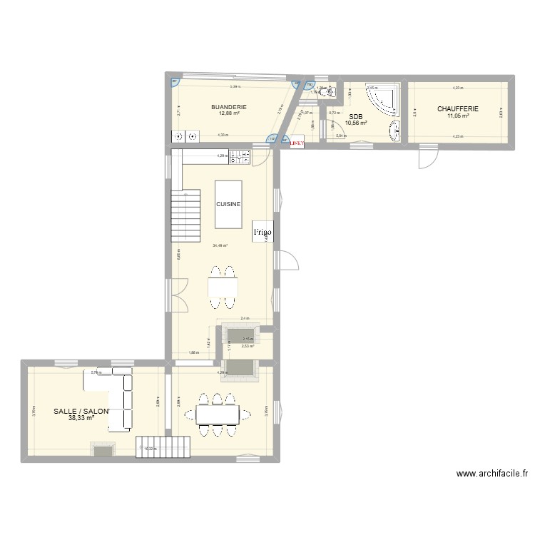 Ruisseauville 2. Plan de 6 pièces et 110 m2