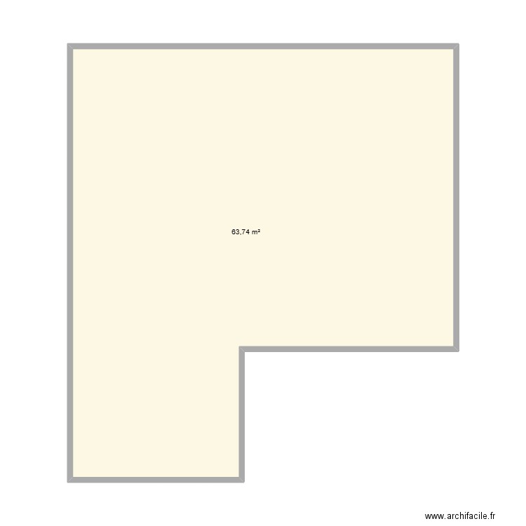 SCGPV2. Plan de 1 pièce et 64 m2