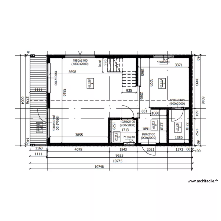 Plan RDC original. Plan de 