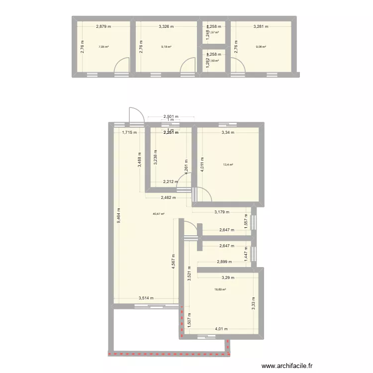armand. Plan de 8  et 102 m²