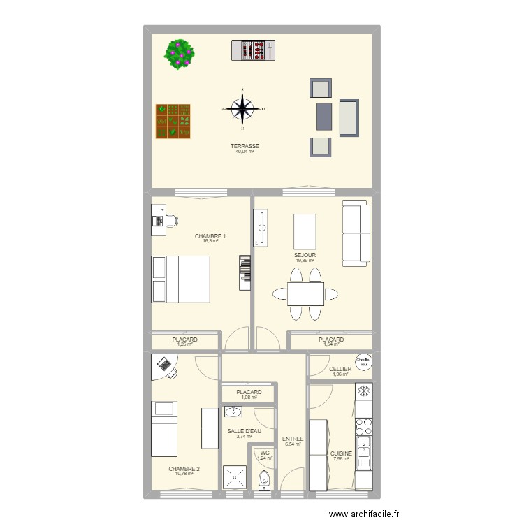 Gey 1. Plan de 12 pièces et 112 m2