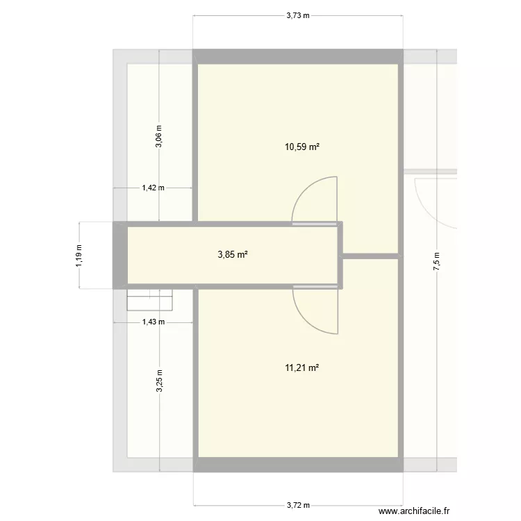 Maison 64m&sup2;. Plan de 6  et 67 m²