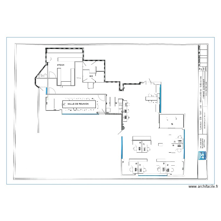 Aménagement AGENCE. Plan de 0 pièce et 0 m2