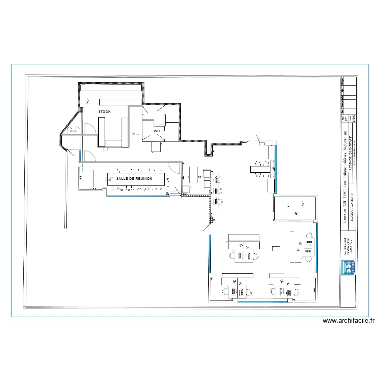 Am&eacute;nagement AGENCE. Plan de 