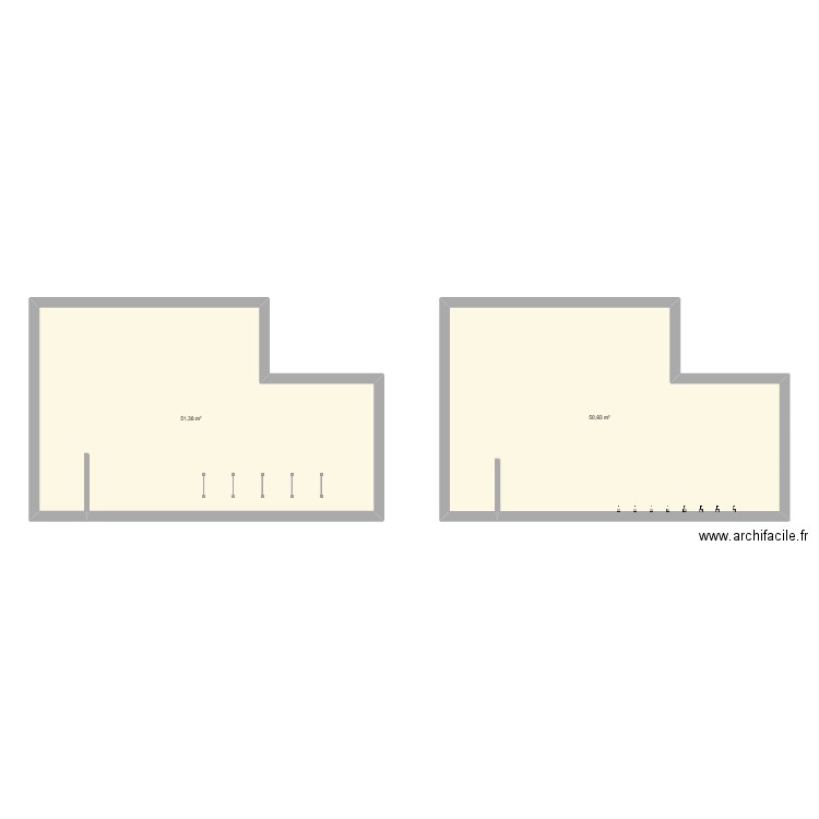 sogey vivienne. Plan de 2 pièces et 102 m2