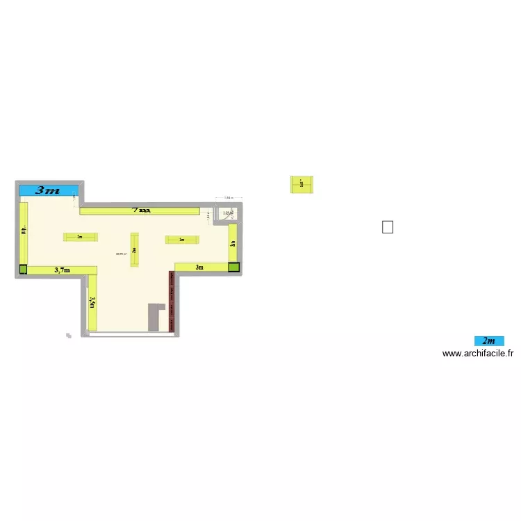blida. Plan de 2 Pièces et 71 m² blida. Plan de 2 Pièces et 71 m²