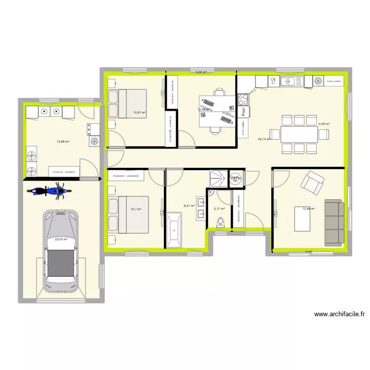 Senargent Mur ext + isolant + Menuiserie + Meubles + Ext - OK. Plan de 14 Pièces et 127 m² Senargent Mur ext + isolant + Menuiserie + Meubles + Ext - OK. Plan de 14 Pièces et 127 m²