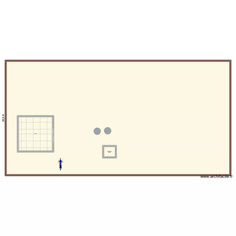 Plan d'usine. Plan de 3 Pièces et 830 m²