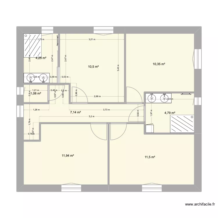 Maison Lavilledieu R+1. Plan de 8 et 62 m² Maison Lavilledieu R+1. Plan de 8 et 62 m²
