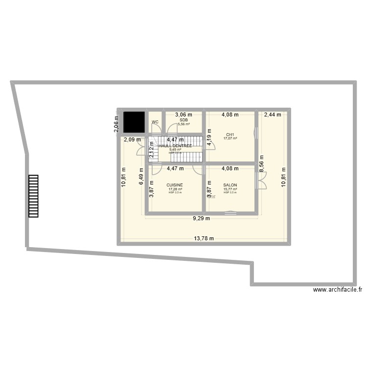teste 1. Plan de 8 pièces et 136 m2