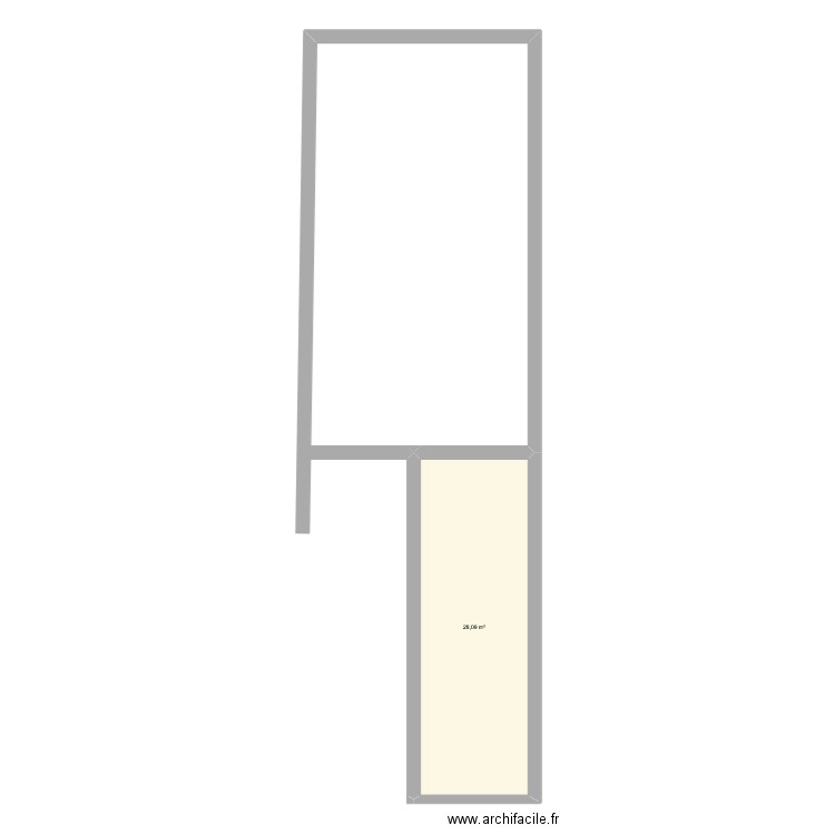 morf. Plan de 1 pièce et 28 m2