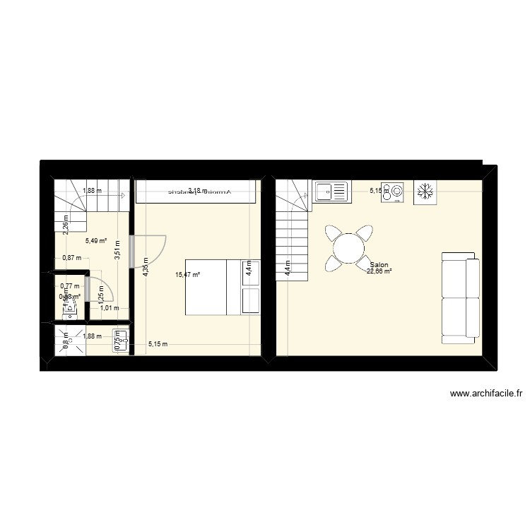Id&eacute;e 2. Plan de 0 pièce et 0 m2