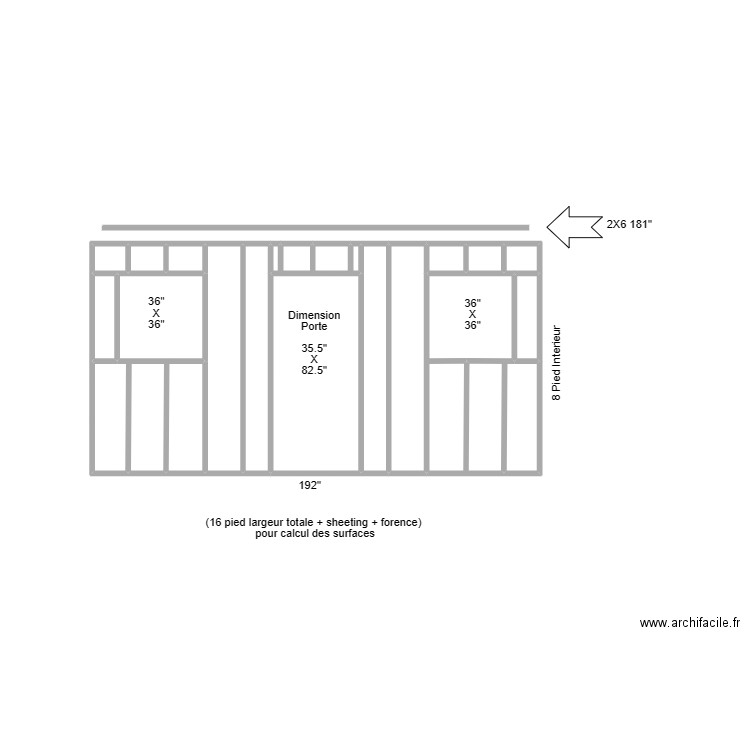 Mur Maison. Plan de 17 pièces et 11 m2