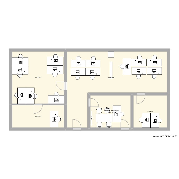 RDC droit_janv2026. Plan de 5 pièces et 100 m2
