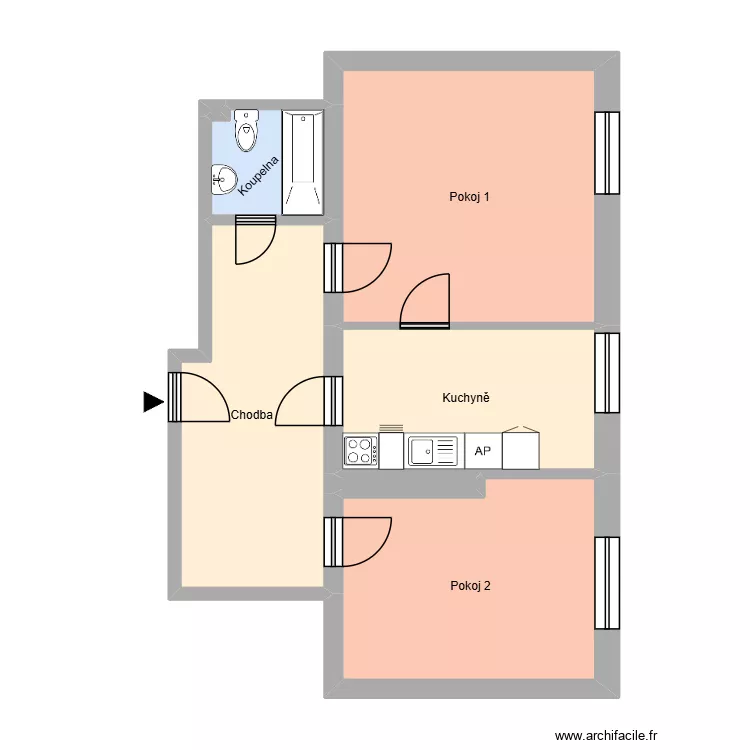 Kopern&iacute;kova 390, byt 7. Plan de 11  et 178 m²